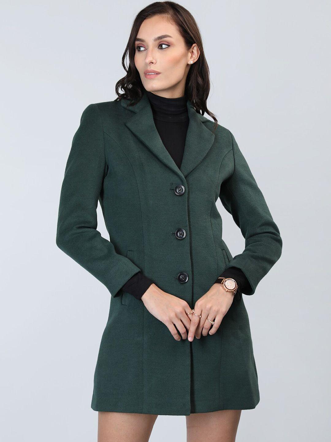 lure urban notched lapel collar woollen overcoat