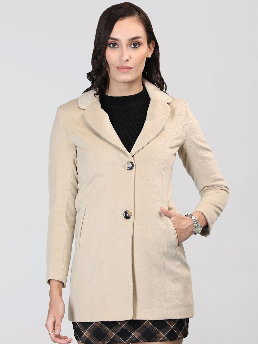 lure urban notched lapel collar woollen overcoat