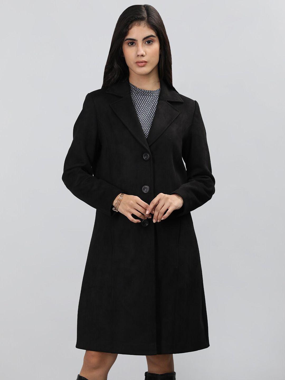 lure urban notched lapel single-breasted wool overcoat