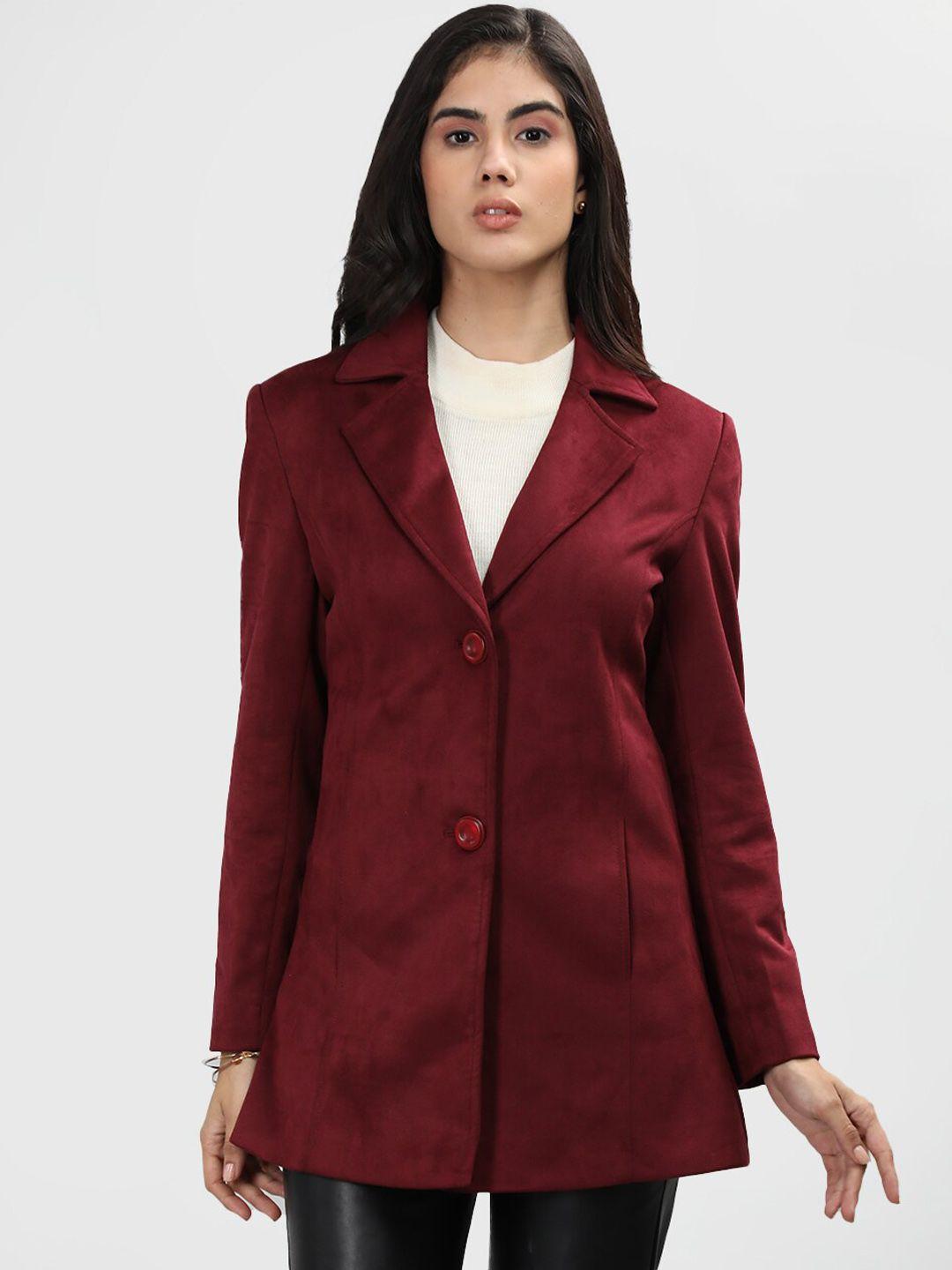 lure urban notched lapel woollen longline overcoat