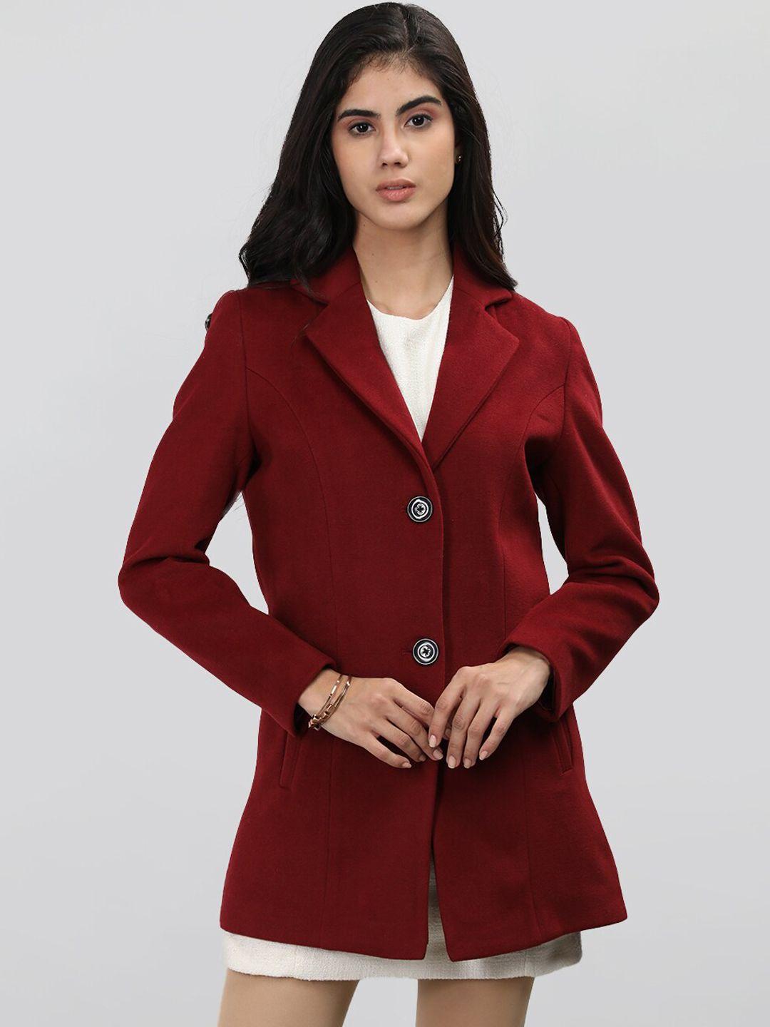 lure urban single breasted wool overcoat