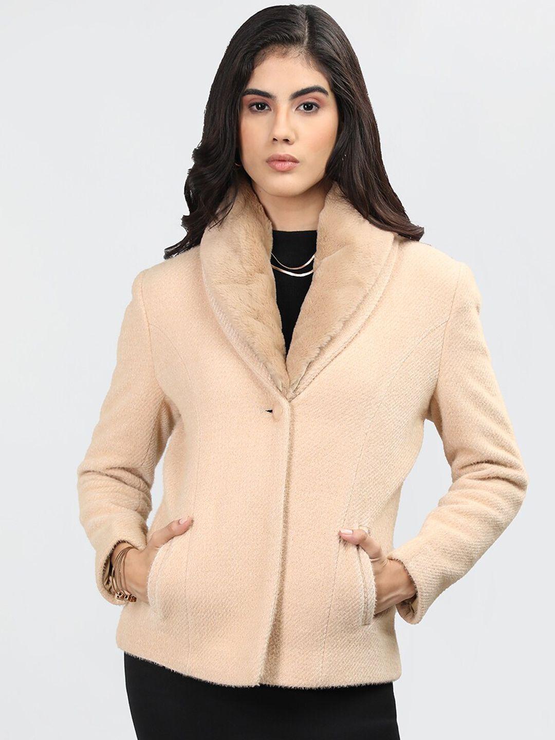 lure urban single-breasted wool overcoat