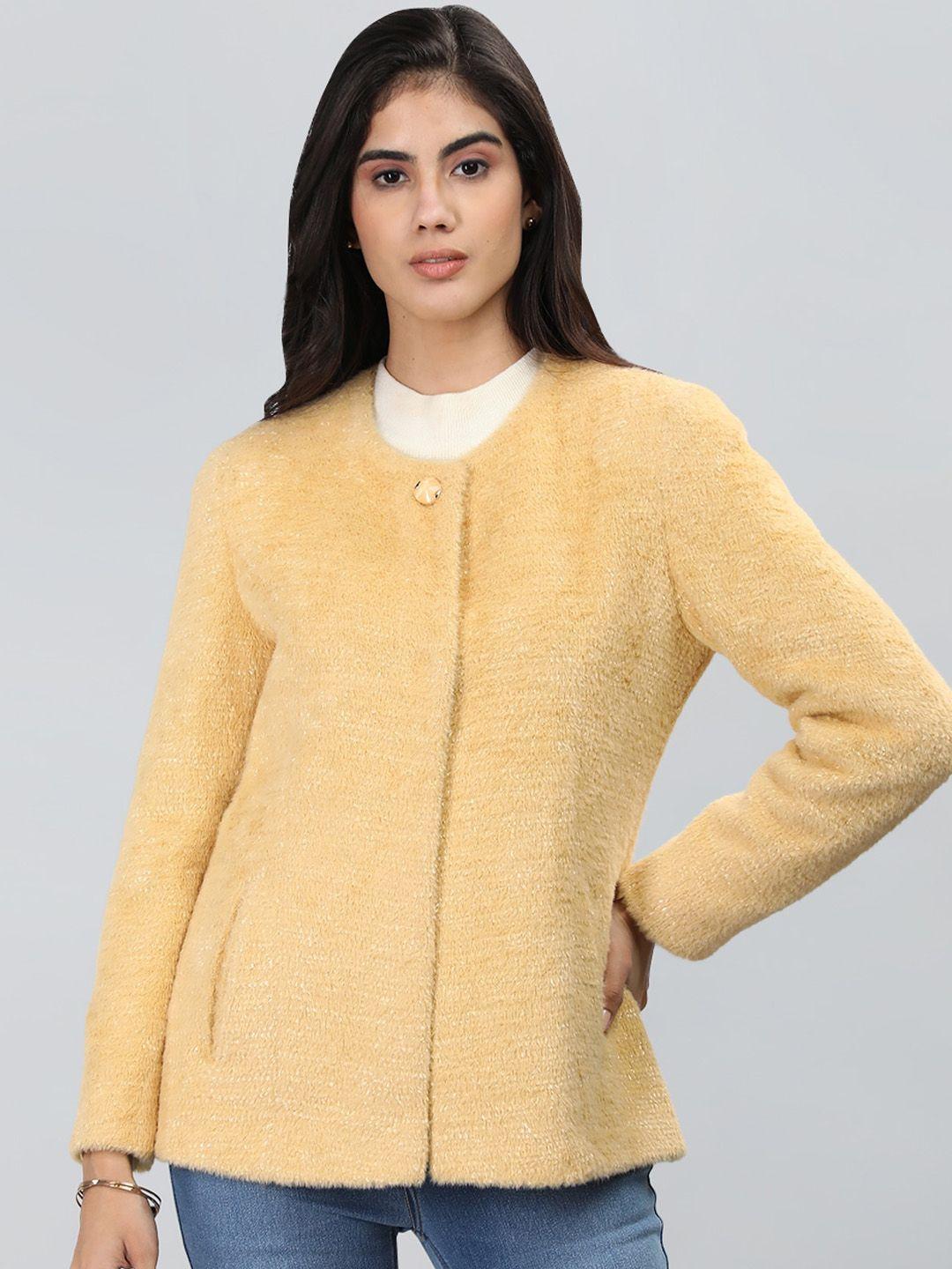 lure urban single-breasted woolen pea coat