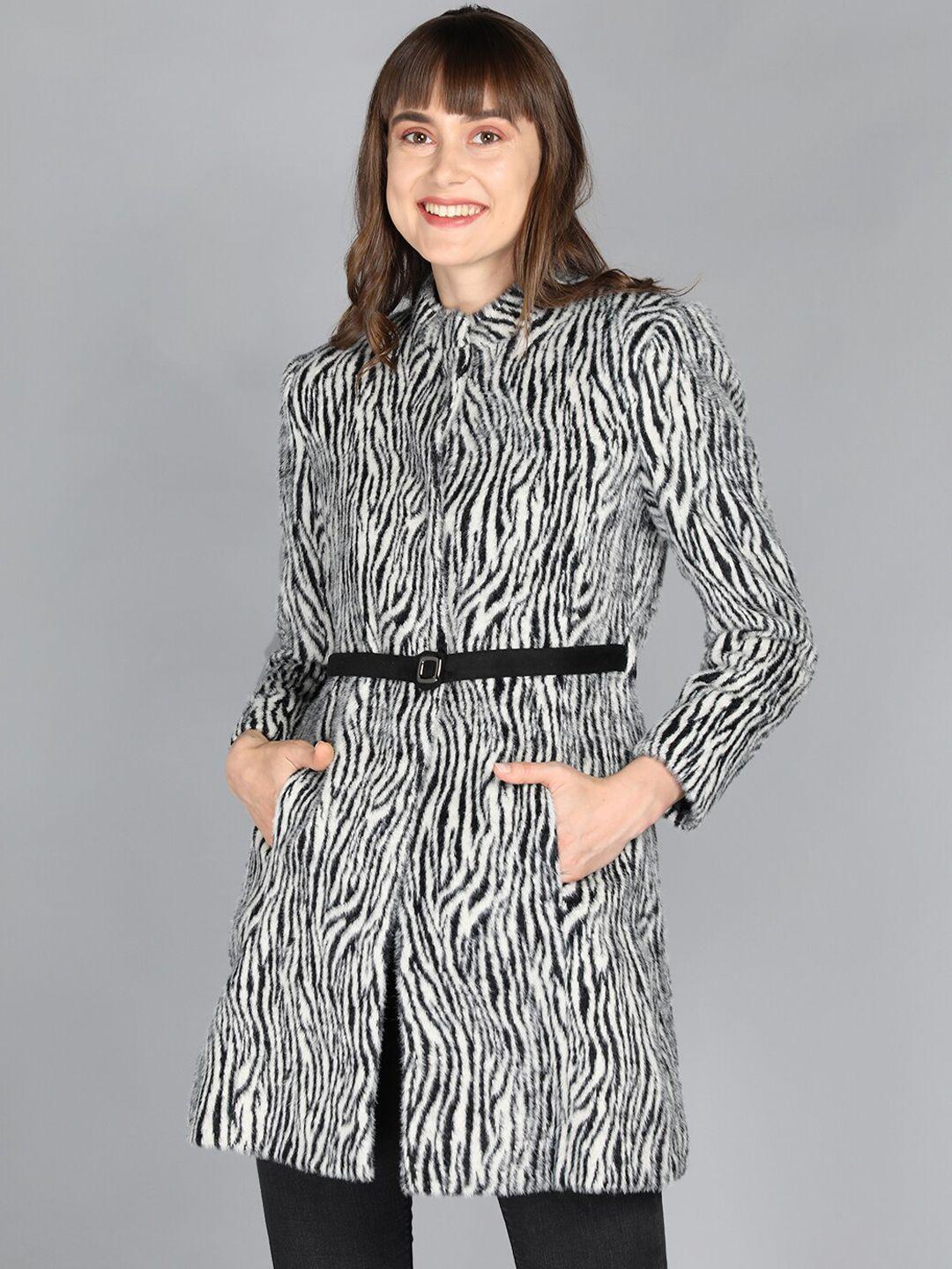 lure urban women black printed over coats