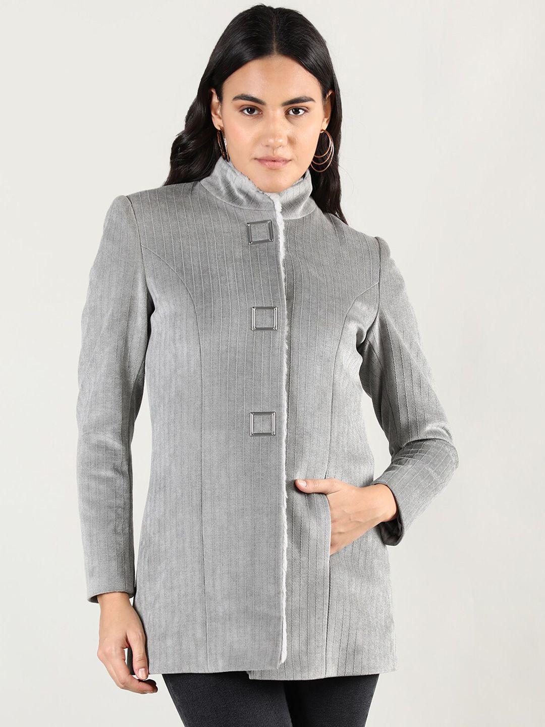 lure urban women ribbed wool overcoat