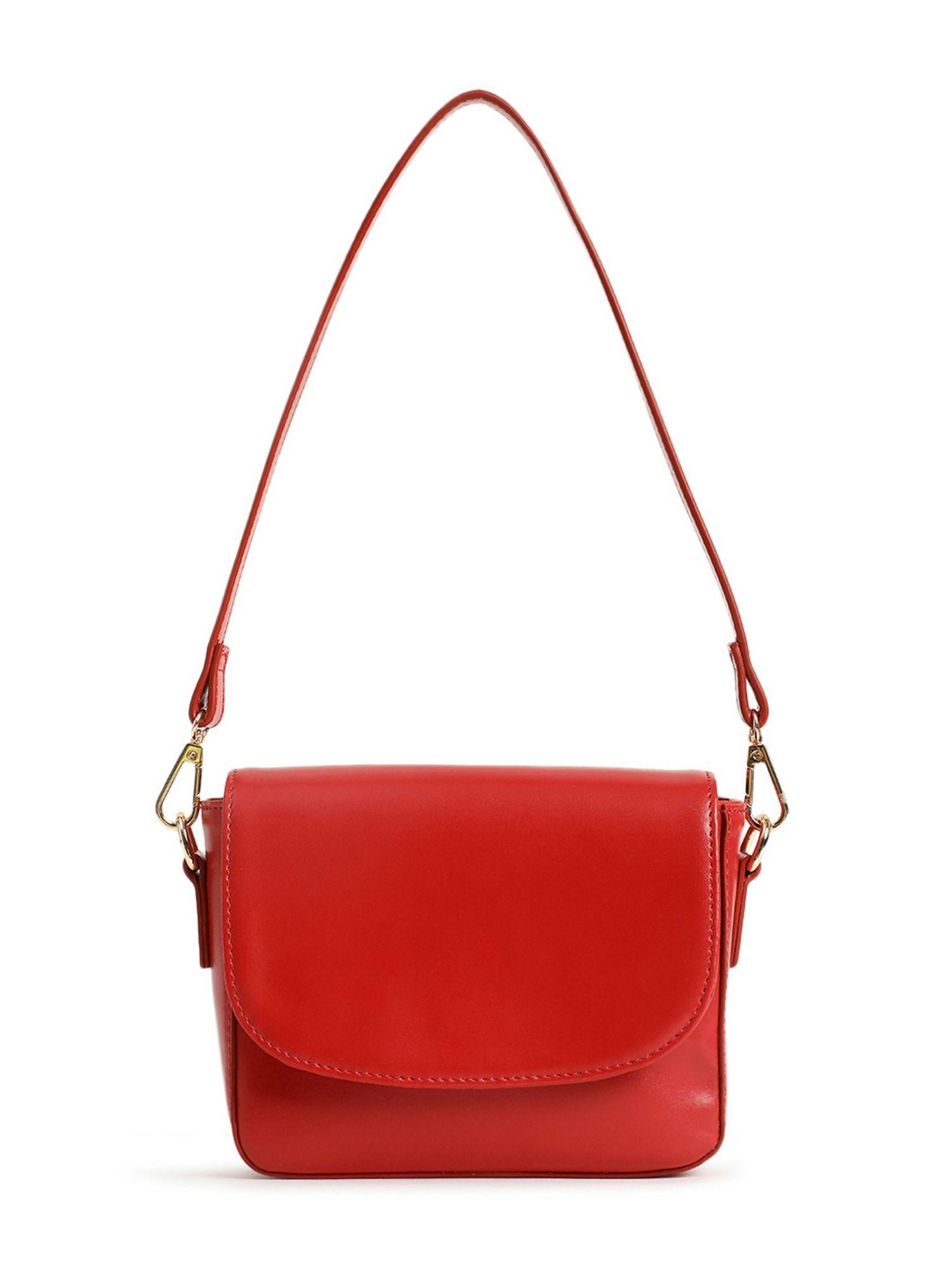 luscious red casual shoulder bag for women