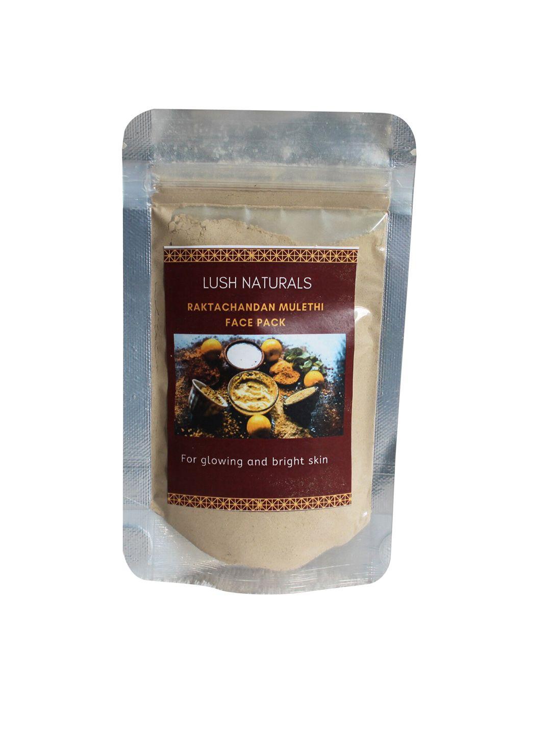 lush naturals raktachandan mulethi face pack with cinnamon 45 g