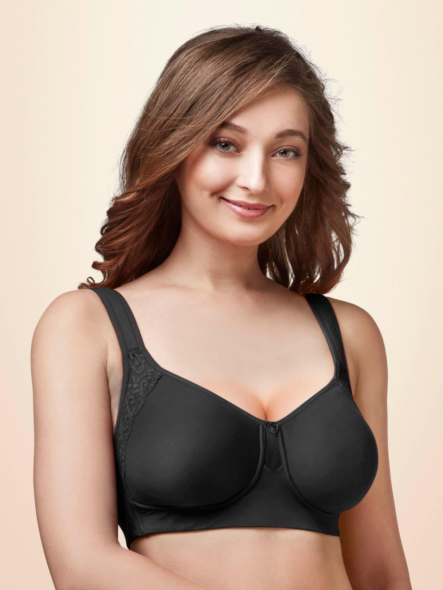 lush woman non padded full cup bra - black