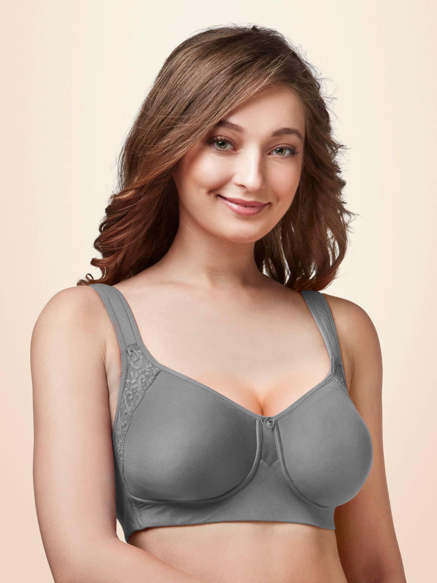 lush woman non padded full cup bra - grey