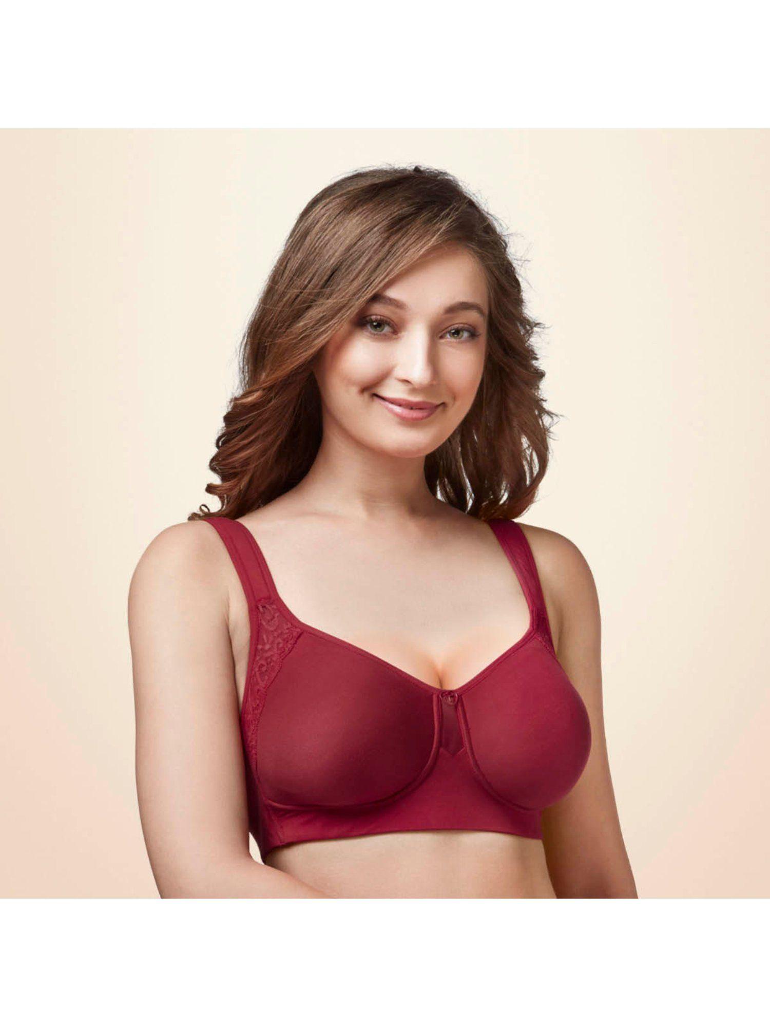 lush woman non padded full cup bra - red