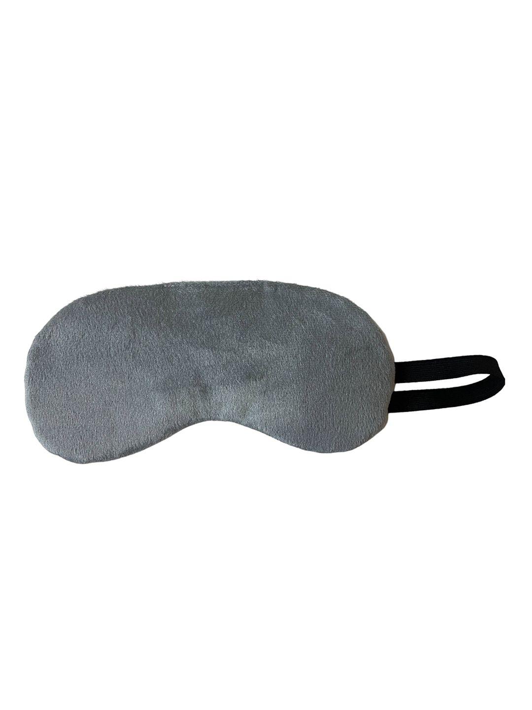 lushomes grey solid fur eye mask