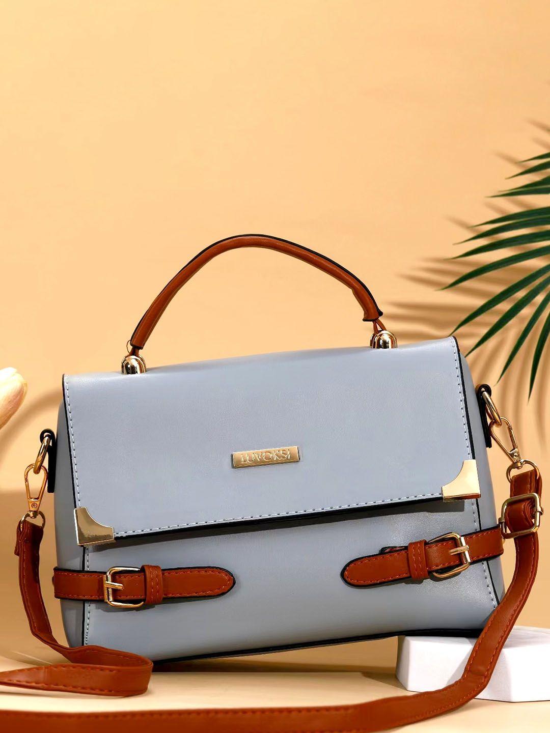 luvoksi blue pu structured sling bag