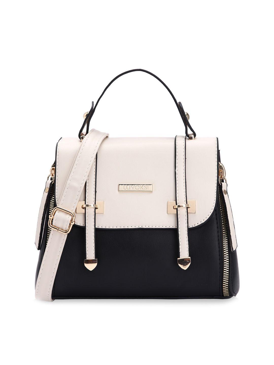 luvoksi colourblocked structured satchel handbags