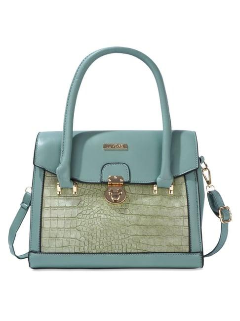 luvoksi green animal effect large satchel handbag