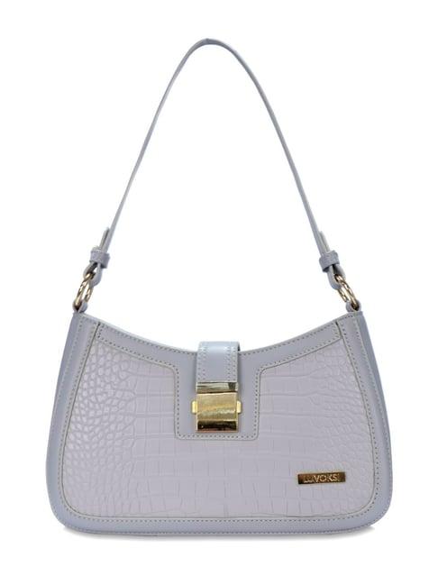 luvoksi grey animal effect large hobo handbag