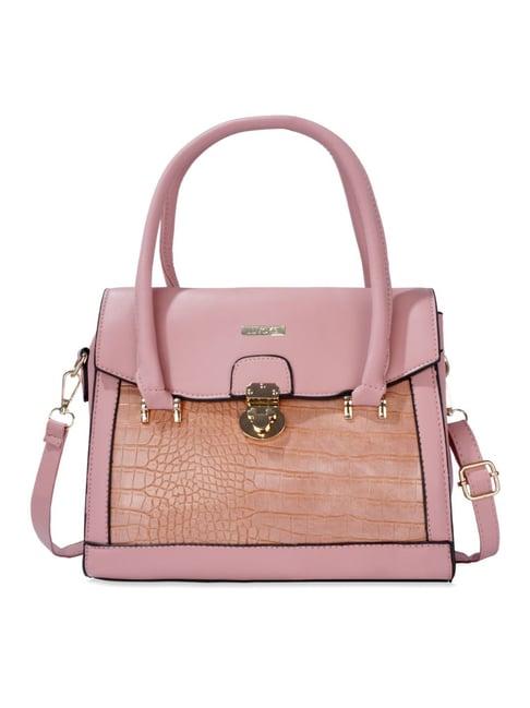 luvoksi pink animal effect large satchel handbag