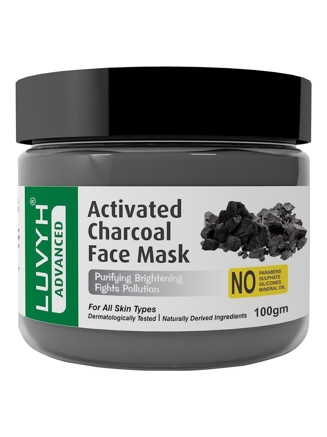 luvyh activated charcoal face mask 100g