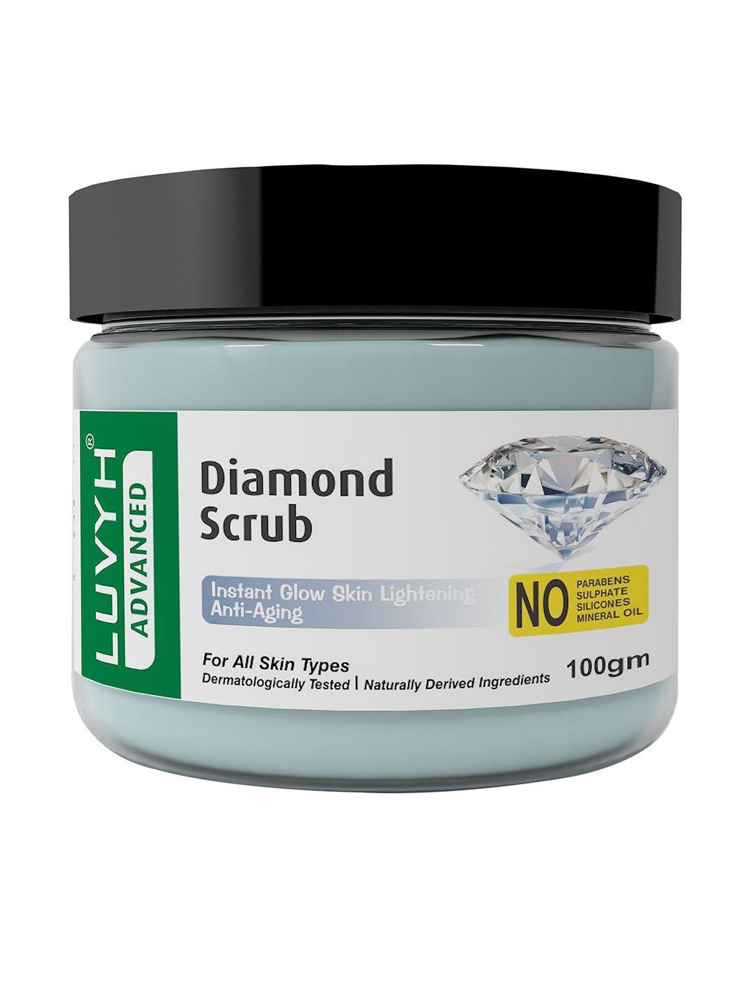 luvyh advanced diamond scrub for instant glow skin lightening - 100g