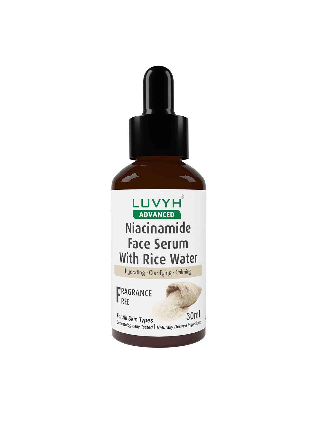 luvyh niacinamide fragrance-free face serum with rice water - 30 ml