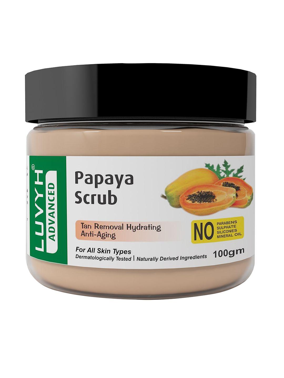 luvyh advanced papaya scrub for tan removal - 100g