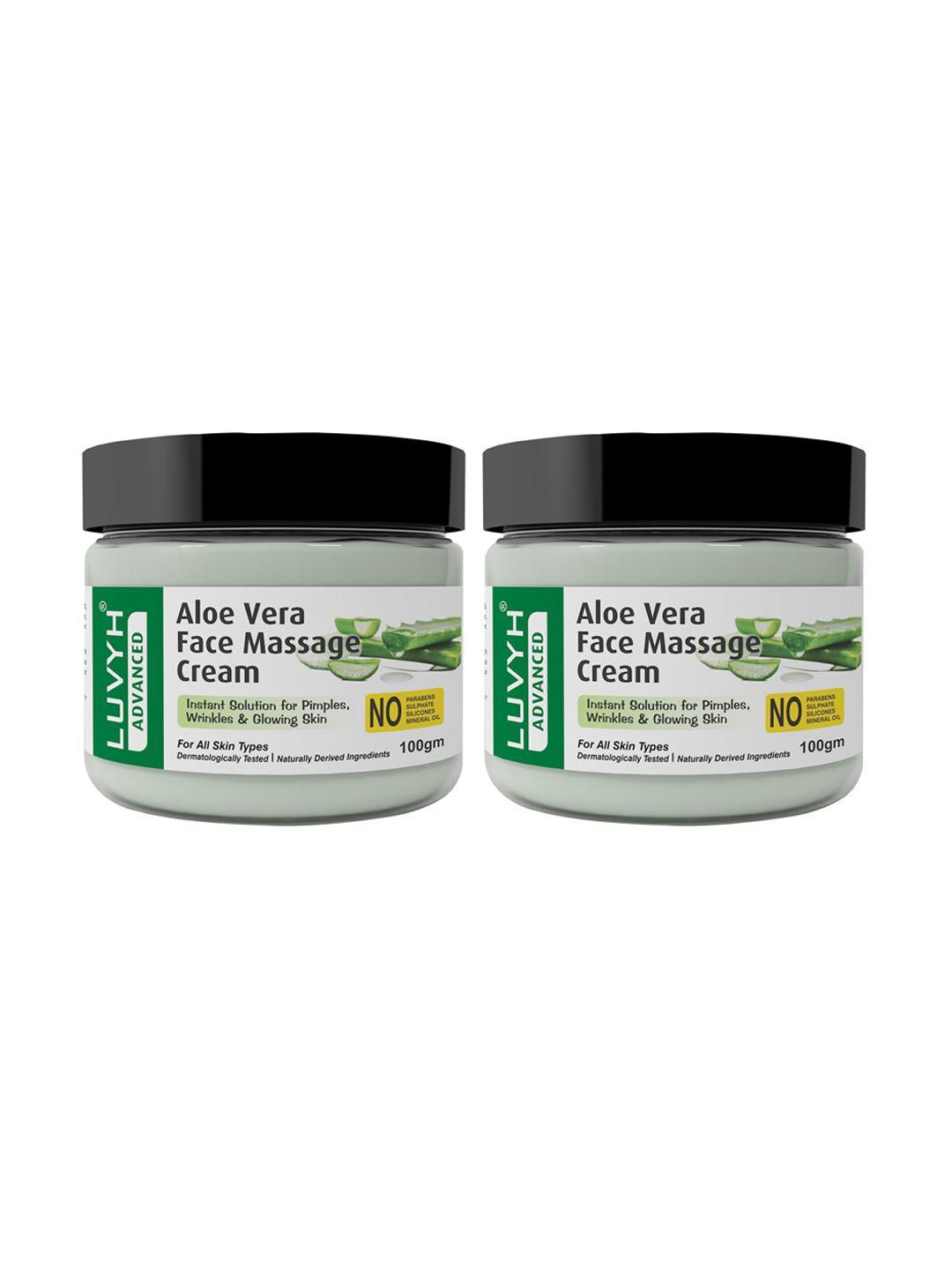 luvyh pack of 2 aloe vera face massage cream- 100g each