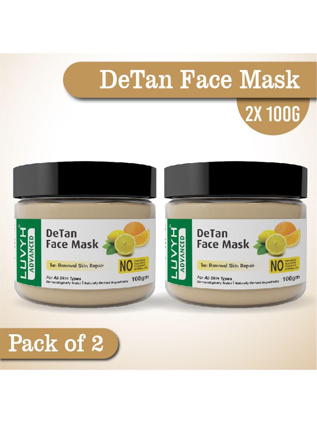 luvyh set of 2 detan face mask- 200g