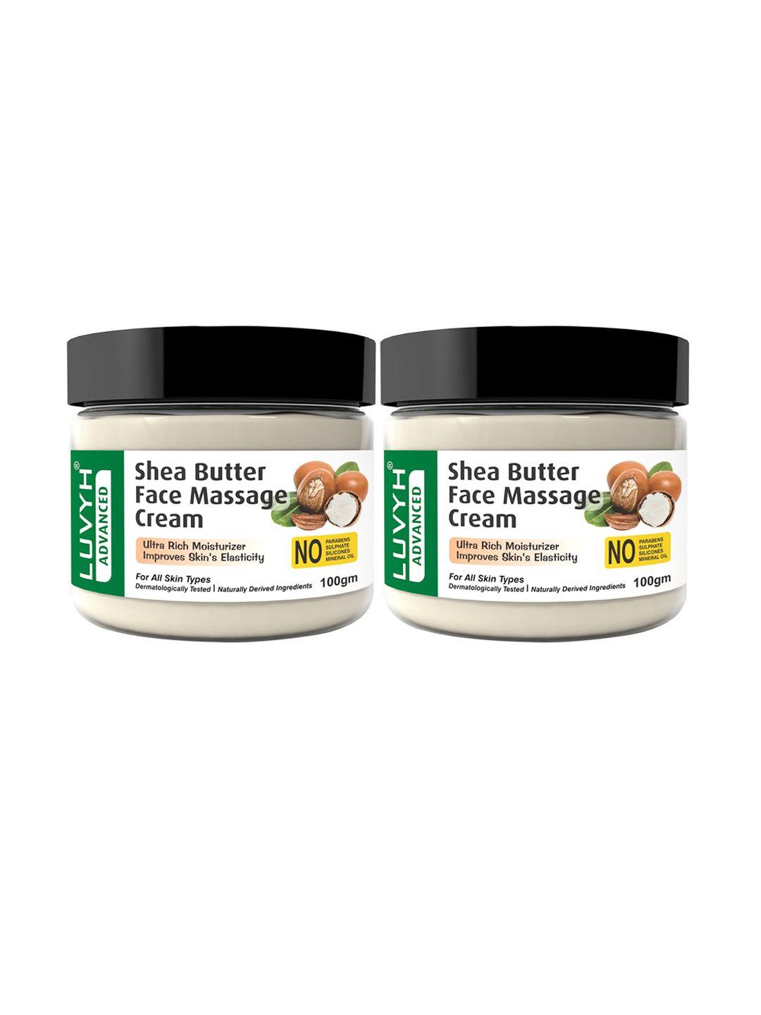 luvyh set of 2 shea butter face massage cream 100 g each