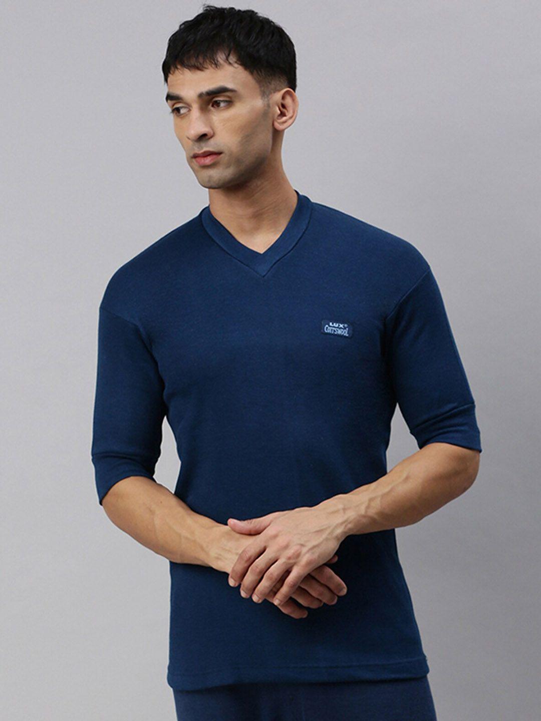 lux cottswool v-neck short sleeves thermal top