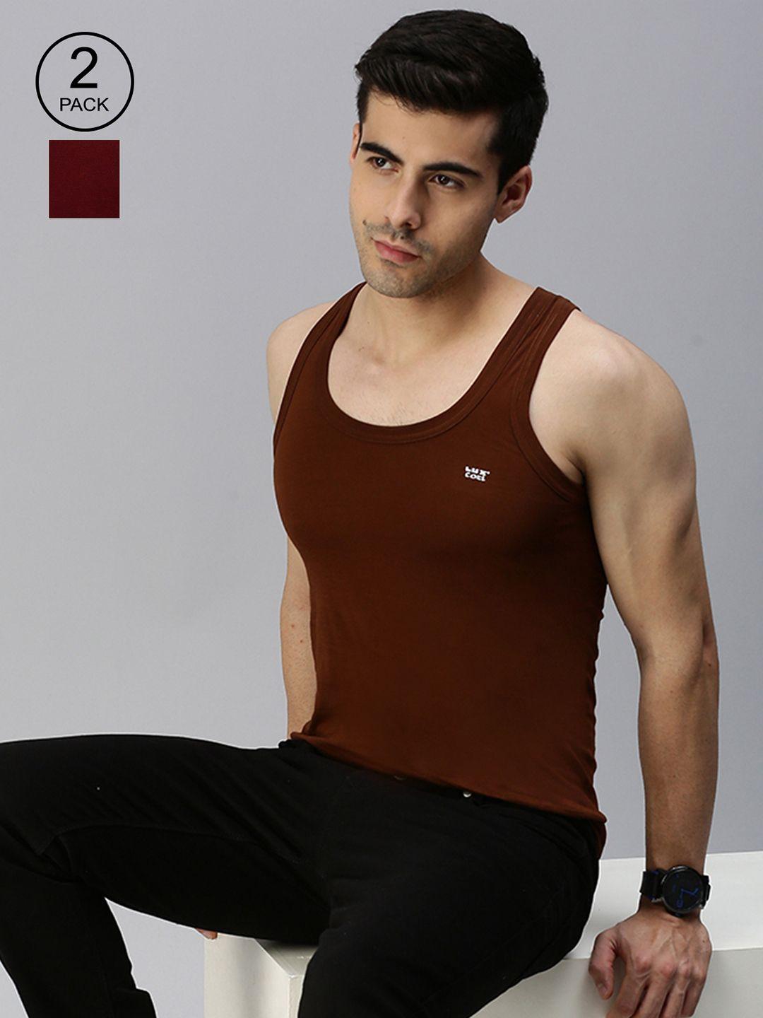 lux-cozi-men-brown-pack-of-2-solid-organic-cotton-innerwear-vests