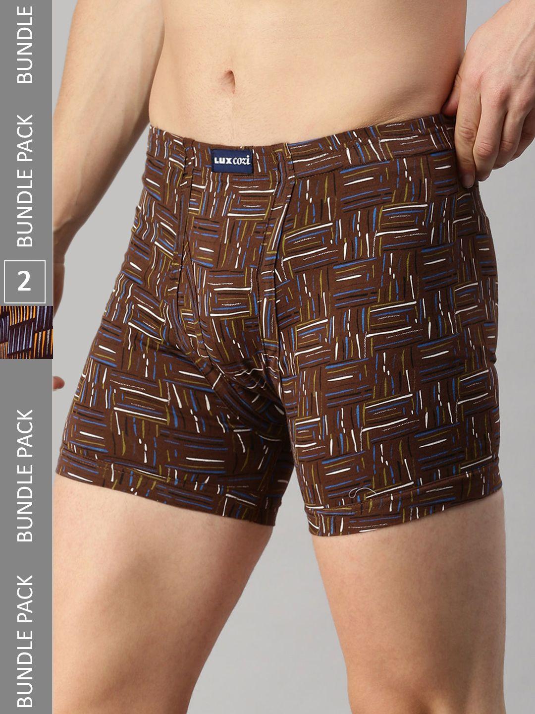 lux cozi men pack of 2 assorted printed cotton trunks cozi_bigshot_longs_print_ast5_2pc
