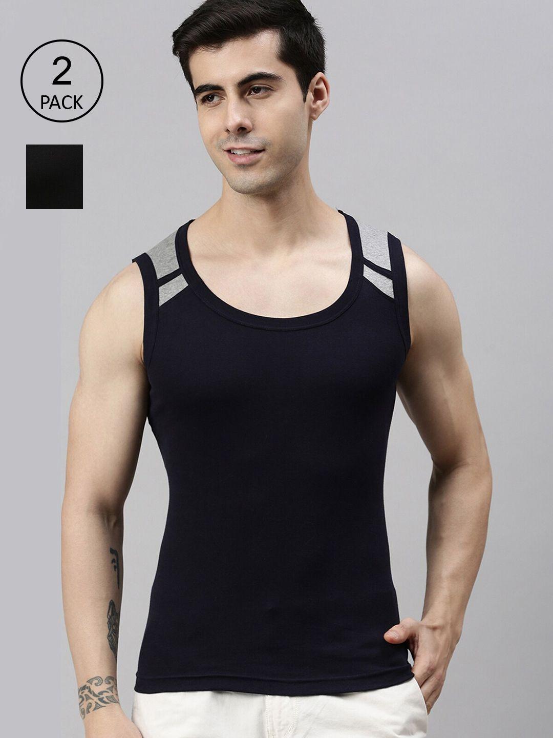 lux-cozi-men-pack-of-2-black-&-navy-blue-solid-pure-cotton-innerwear-vests