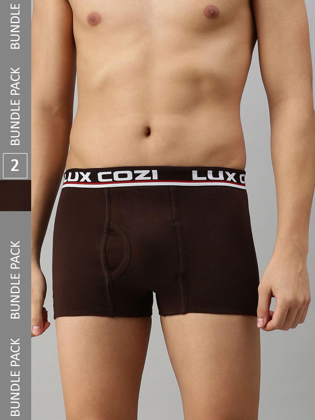 lux cozi men pack of 2 mid-rise short length trunks