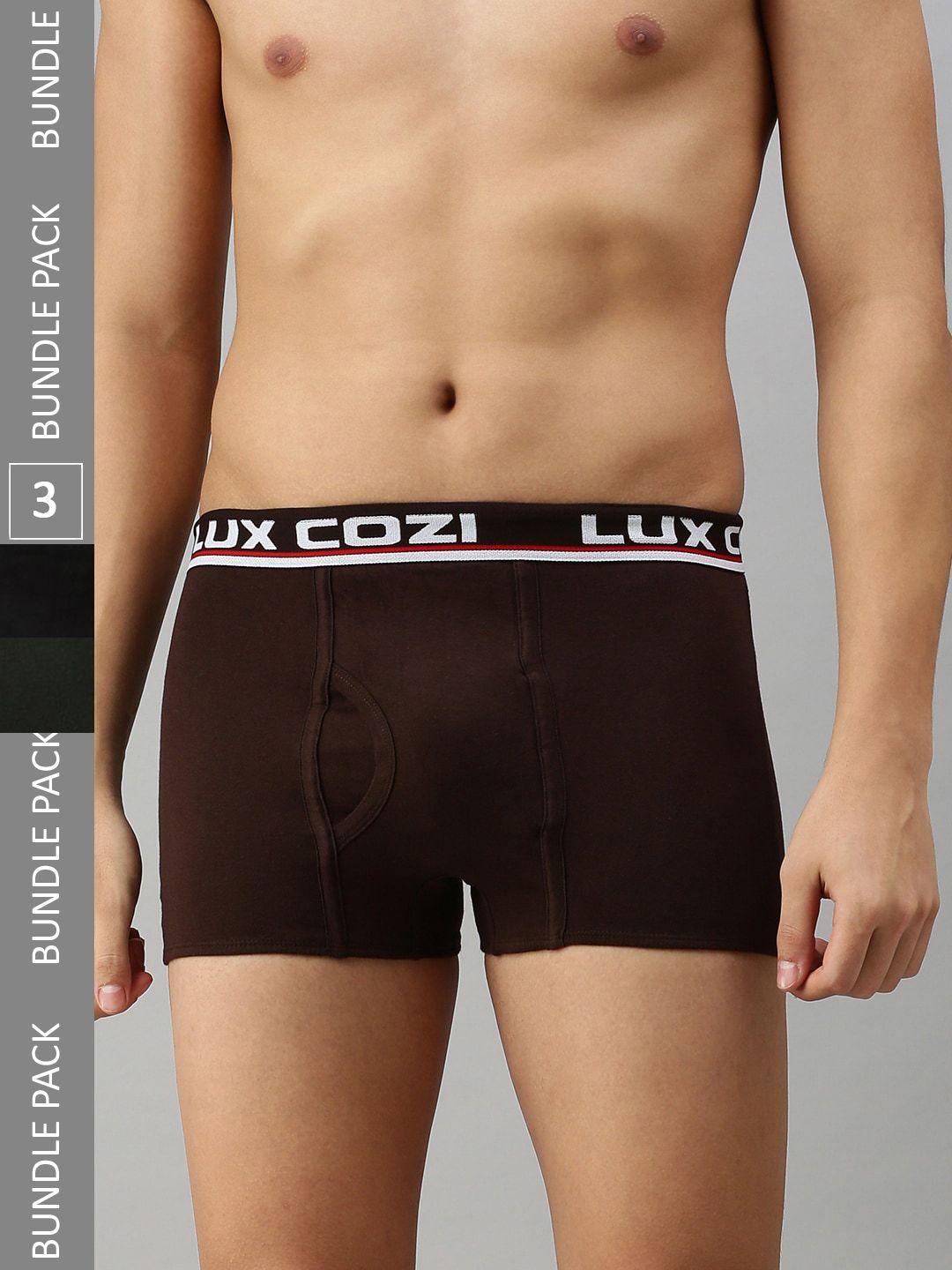 lux cozi men pack of 3 mid-rise trunks