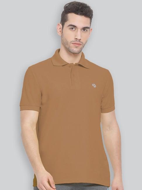 lux nitro dark brown regular fit polo t-shirt