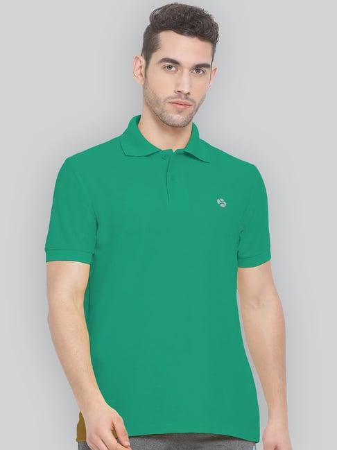 lux nitro sea green regular fit polo t-shirt