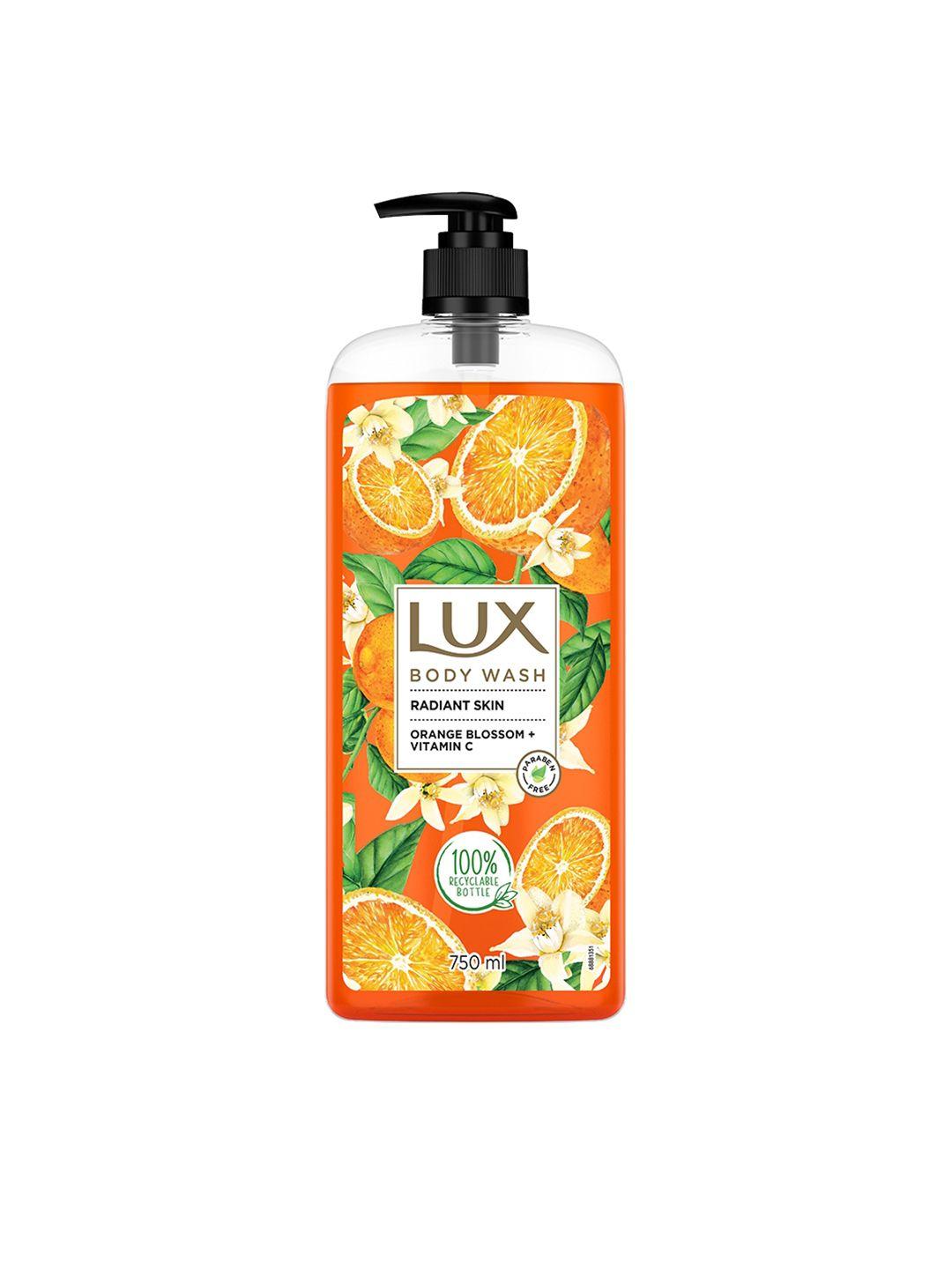 lux radiant skin body wash with orange blossom & vitamin c - 750 ml