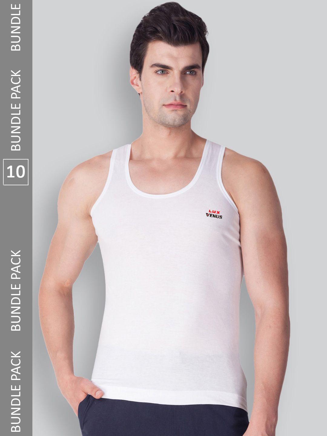 lux venus pack of 10 pure cotton innerwear vests