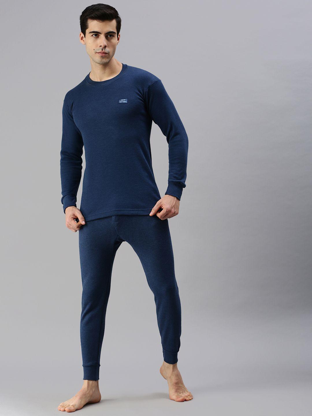 lux cottswool blue thermal clothing set