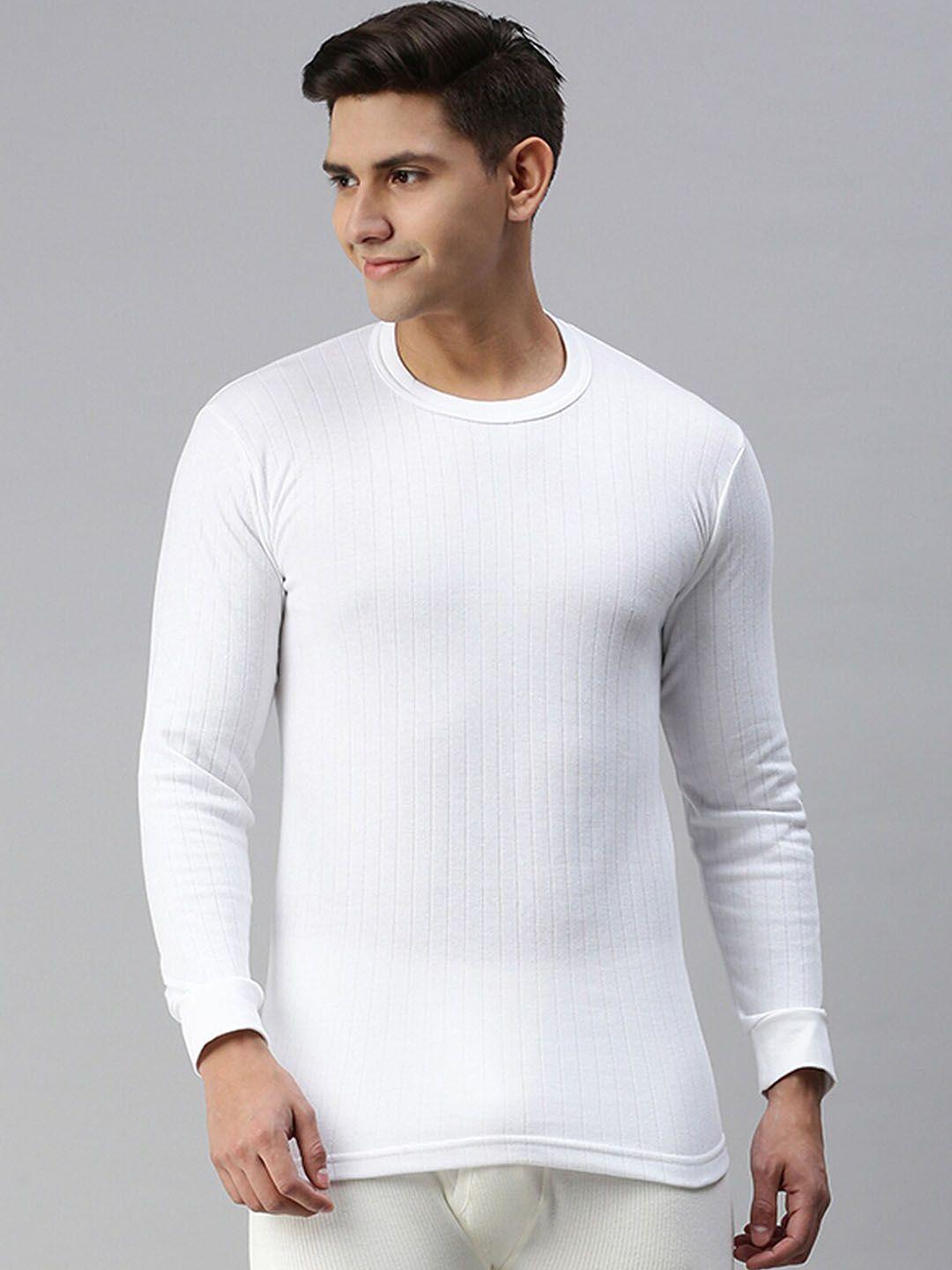 lux cottswool striped slim-fit thermal top