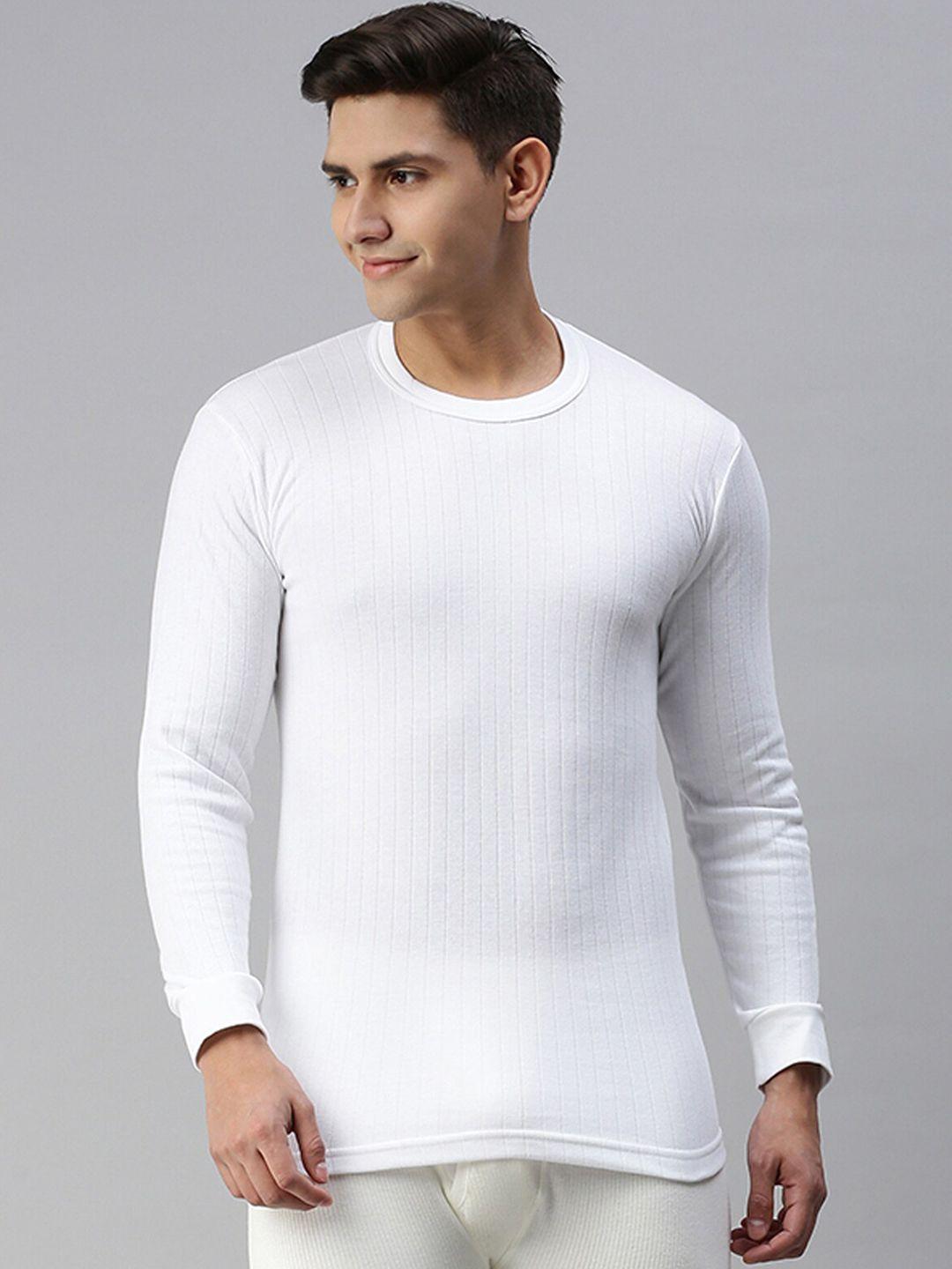 lux cottswool striped slim-fit thermal top