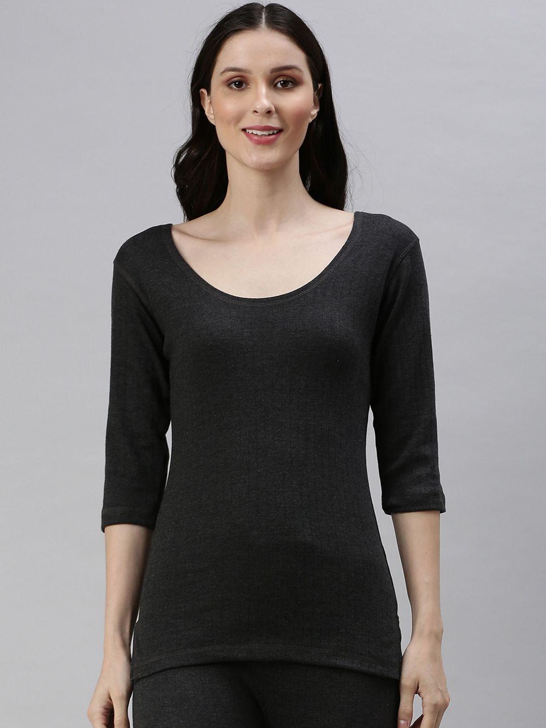 lux cottswool women black solid lux parker thermal top