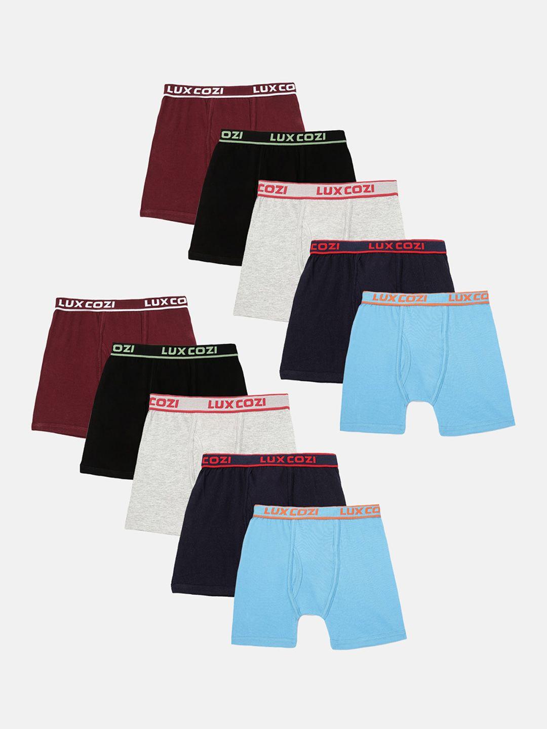 lux cozi boys pack of 10 assorted trunks