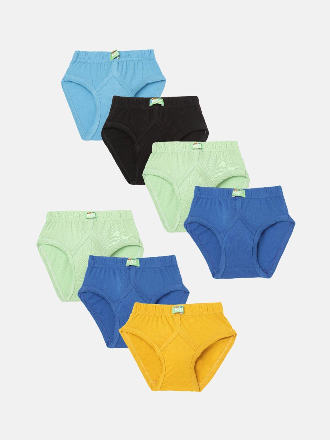 lux cozi boys pack of 7 assorted cotton anti-odour basic briefs