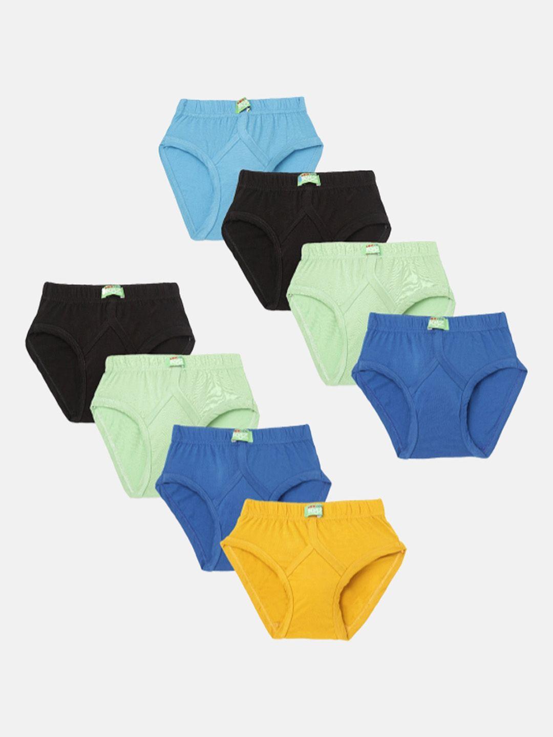 lux cozi boys pack of 8 assorted cotton anti-odour basic briefs