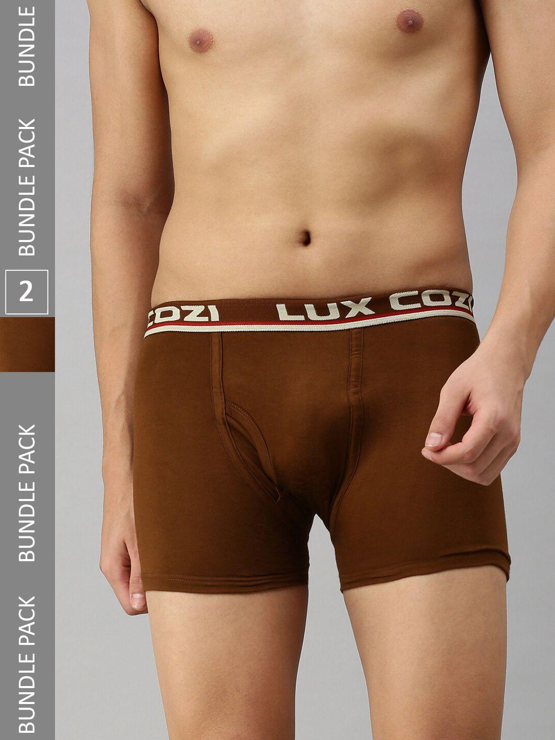 lux cozi men pack of 2 logo printed detail trunks