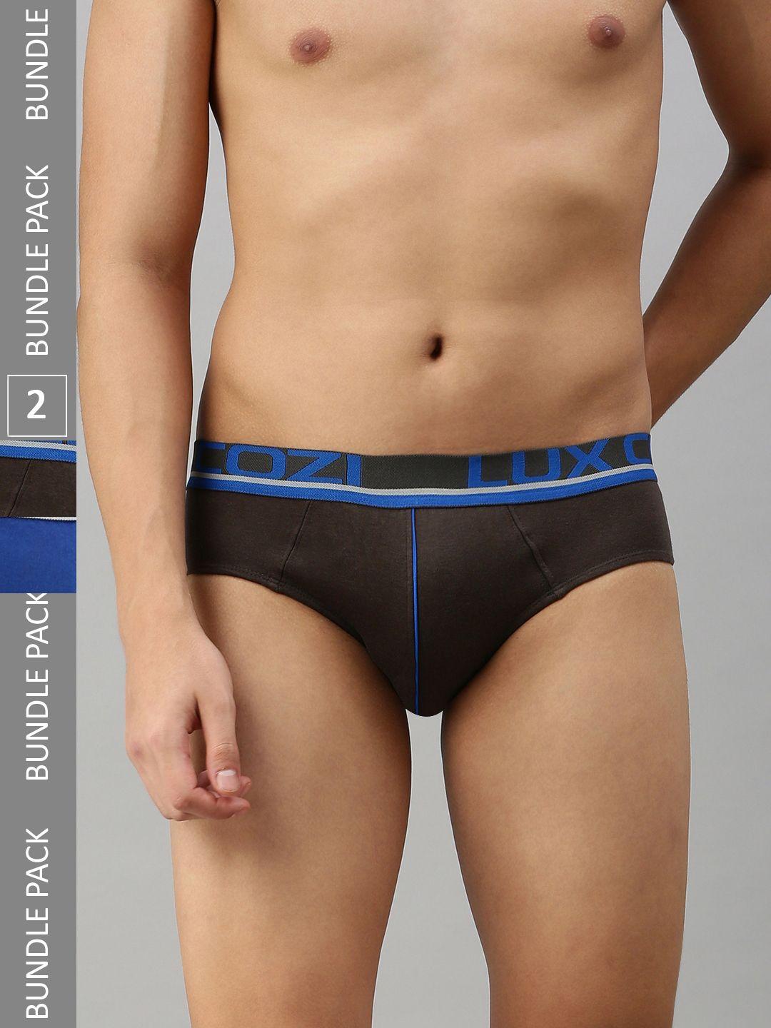 lux cozi men pack of 2 mid-rise anti-odour basic briefs- cozi_glo_brief_bu-dg_2pc