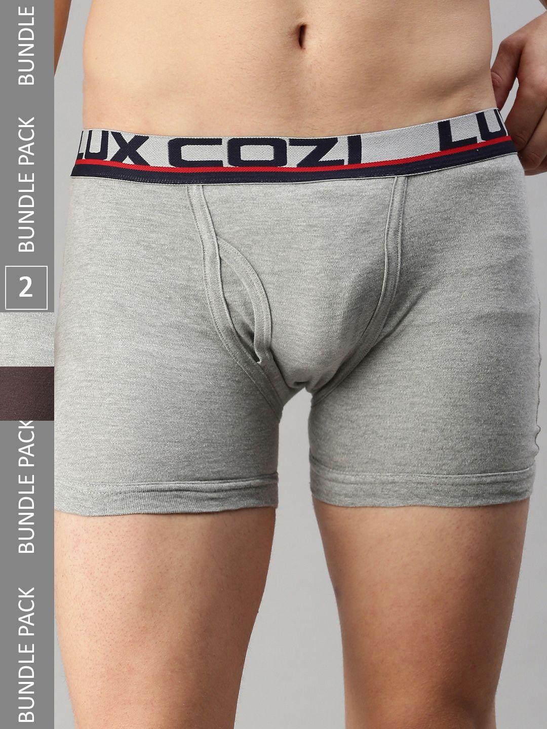lux cozi men pack of 2 pure cotton anti-bacterial trunks cozi_glo_intlock_cof_gm_2pc
