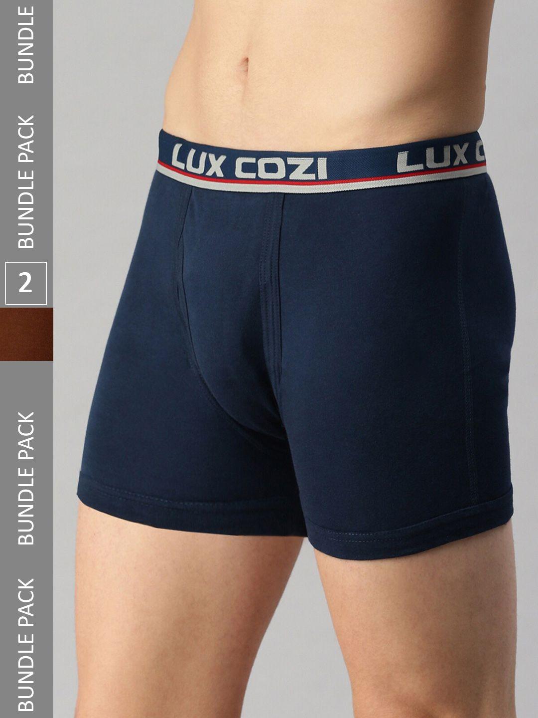 lux cozi men pack of 2 pure cotton breathable trunks cozi_intlock_mbu_mst_2pc