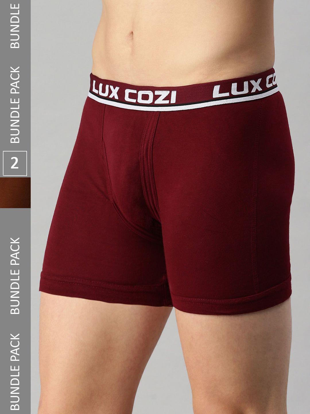 lux cozi men pack of 2 pure cotton trunks