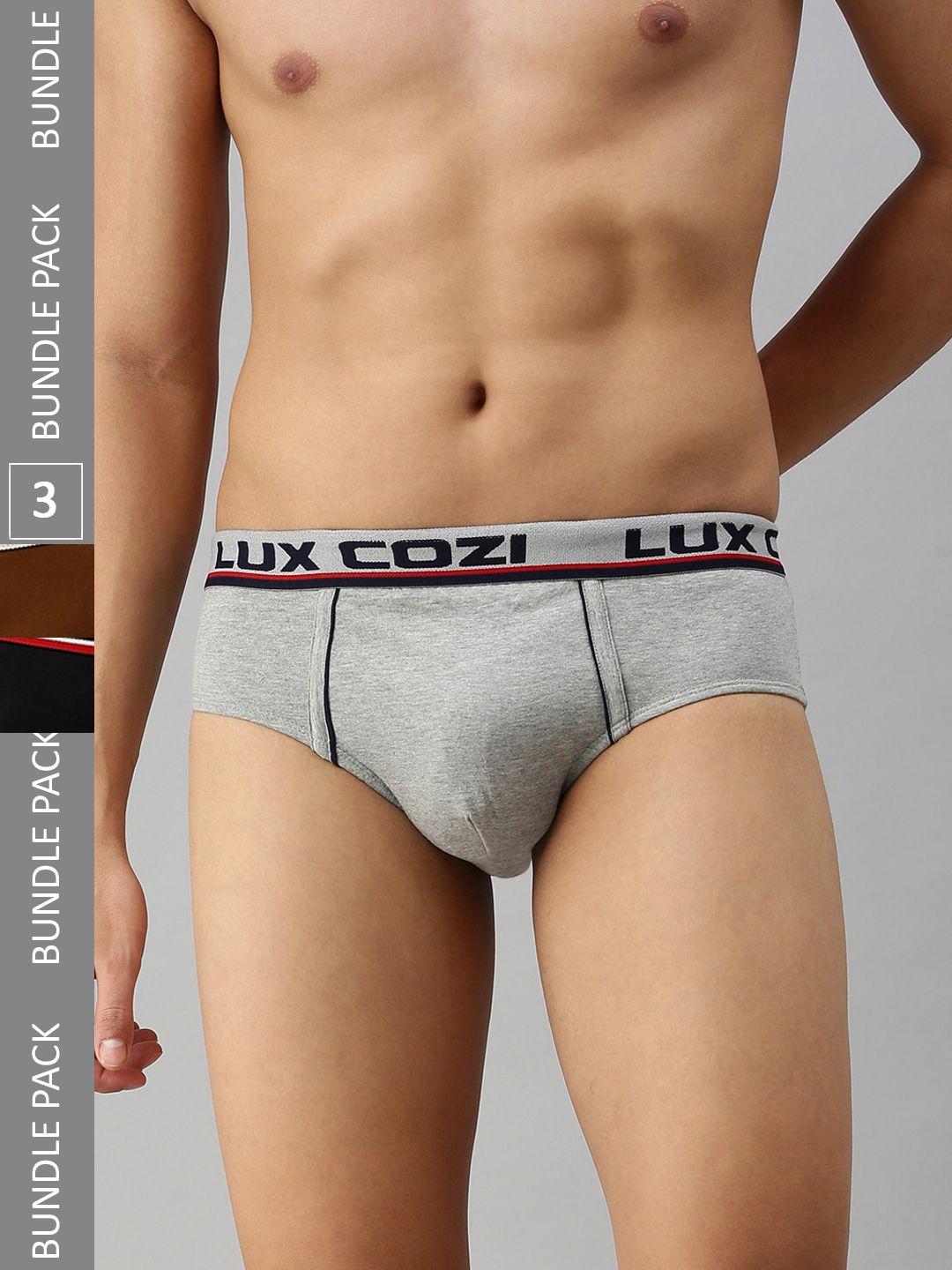 lux cozi men pack of 3 mid-rise anti-odour basic briefs- cozi_bigshot_brf_gm_mst_2pc